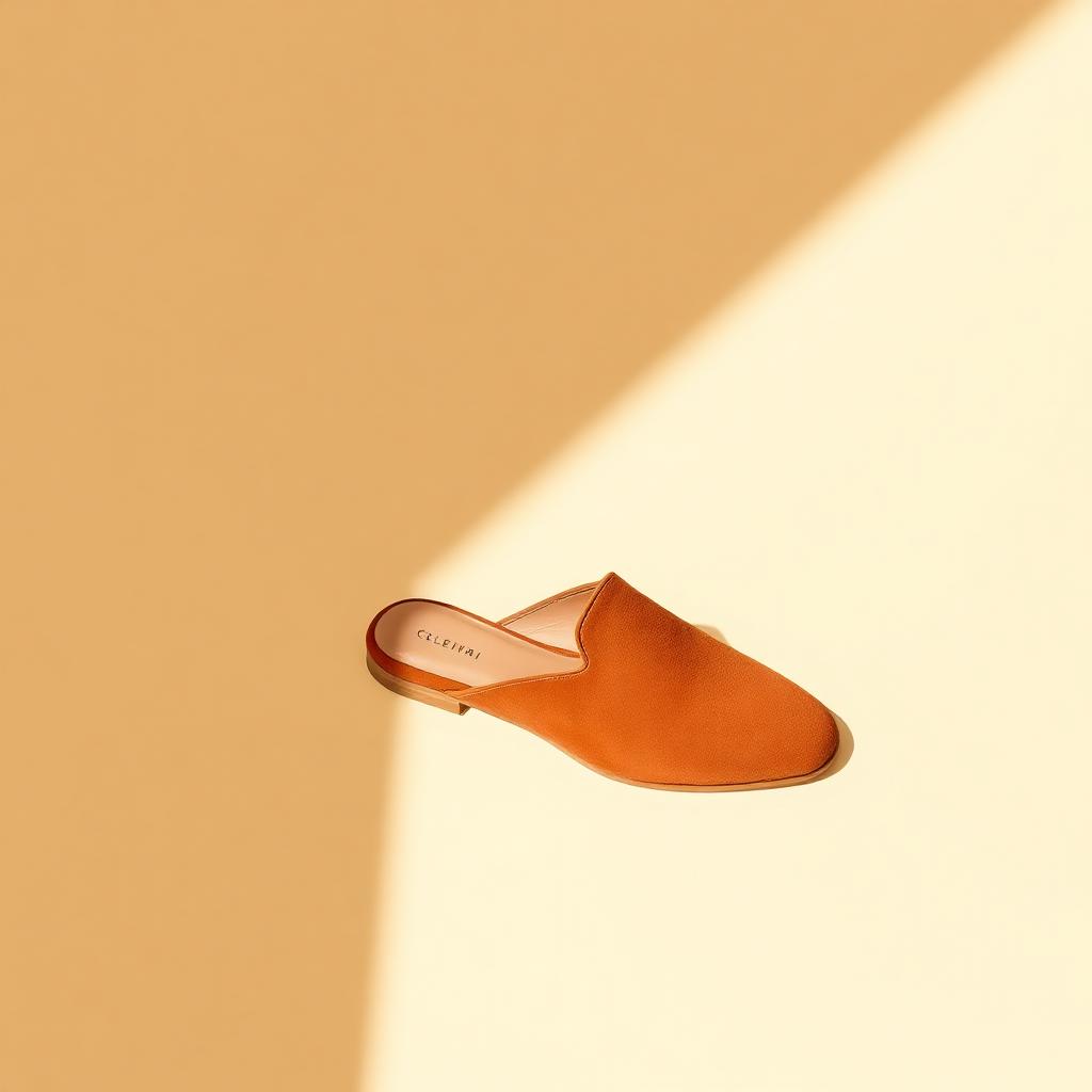 Terracotta suede mule